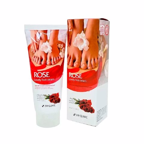 3W Clinic Крем для ног Роза Enrich Lovely Foot Cream Rose