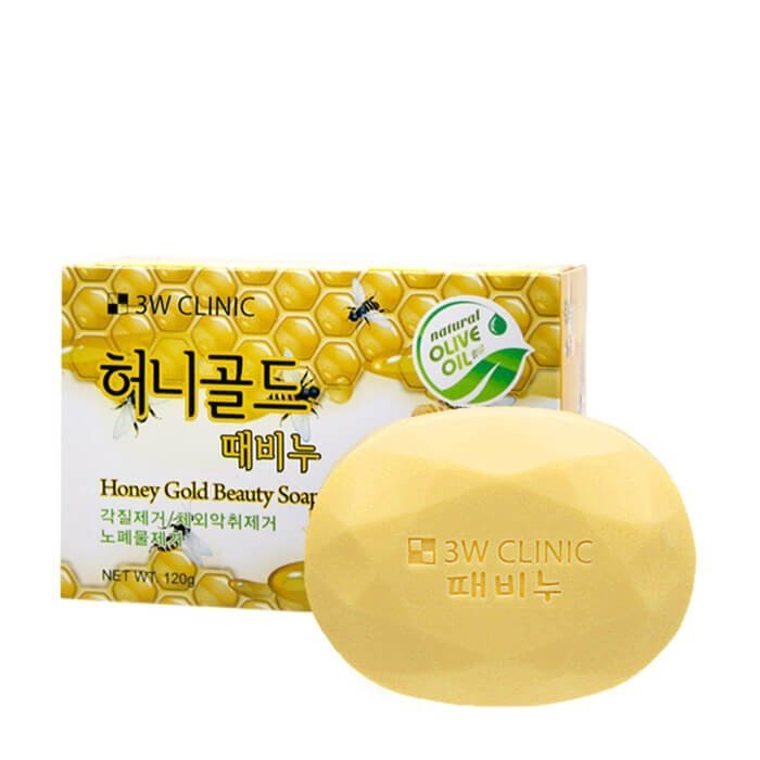 3W CLINIC Мыло кусковое МЕД Honey Gold Beauty Soap, 120 гр