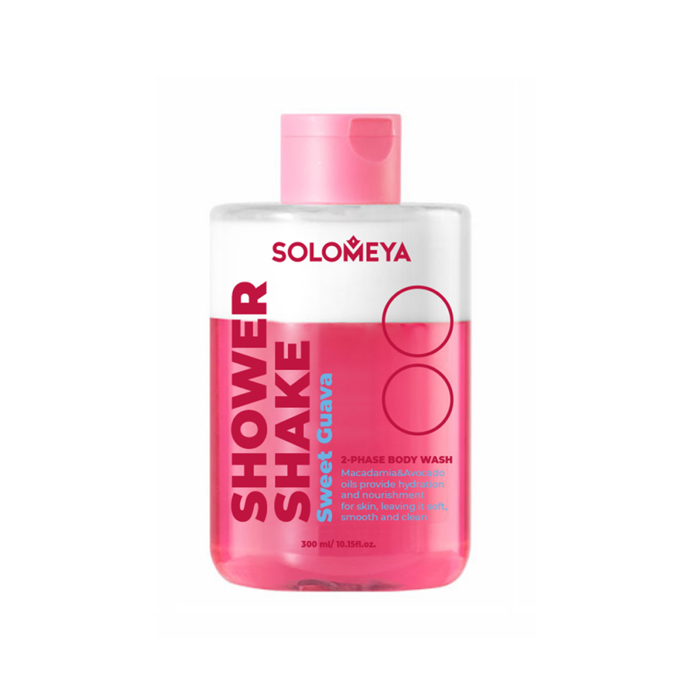 SOLOMEYA Гель-шейк для душа СЛАДКАЯ ГУАВА Shower Shake Sweet Guava, 300 мл