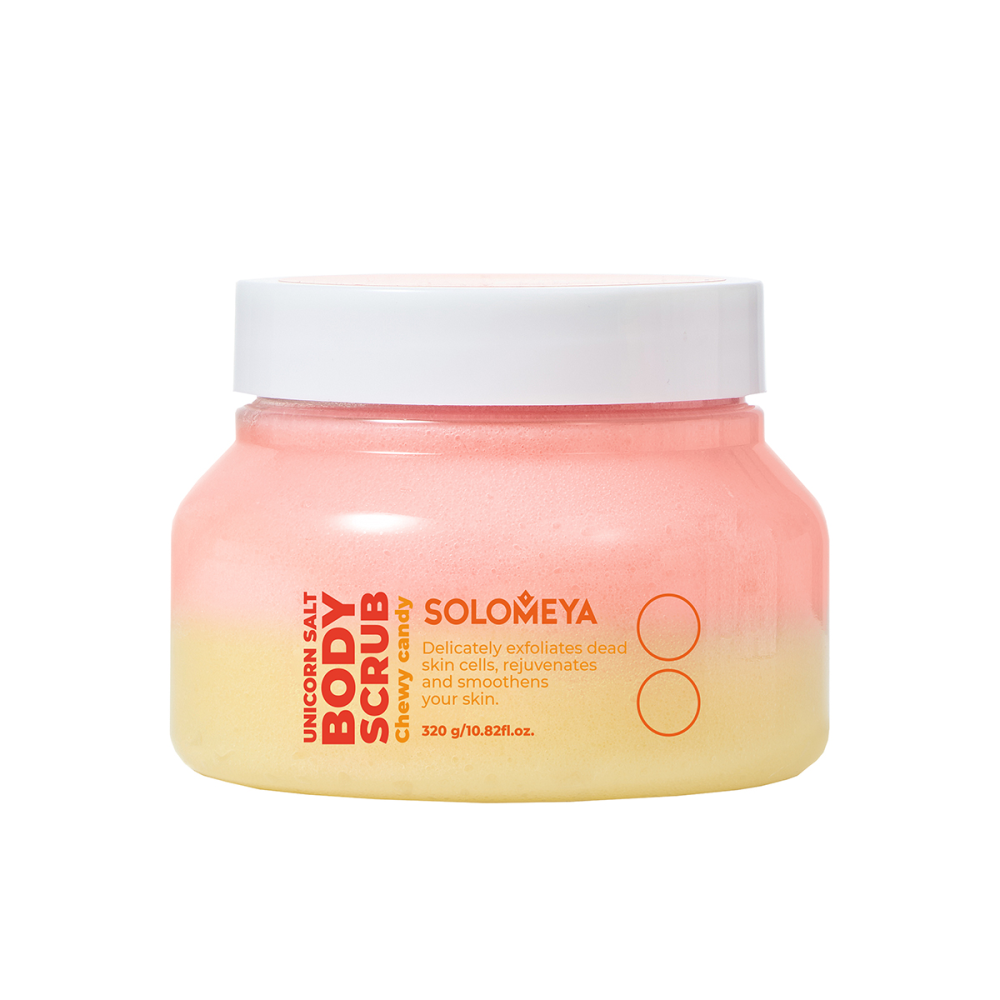 SOLOMEYA Скраб для тела солевой МАРМЕЛАД Unicorn Salt Body Scrub Chewy Candy, 320 гр