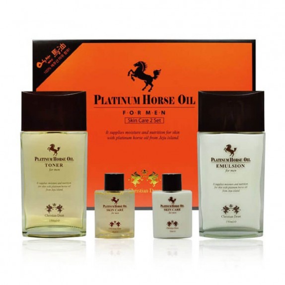 Christian Питательный Набор по уходу за мужской кожей Dean Platinum Horse Oil Skin