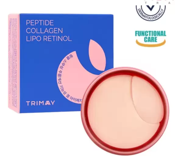 TRIMAY Патчи для век с пептидами, коллагеном и ретинолом (pink) Wrinkle Smoothing Gel Eye Patch