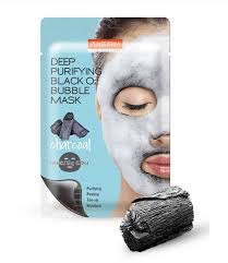 PUREDERM Пузырьковая маска с древесным углем Deep Purifying Black O2 Bubble Mask Charcoal