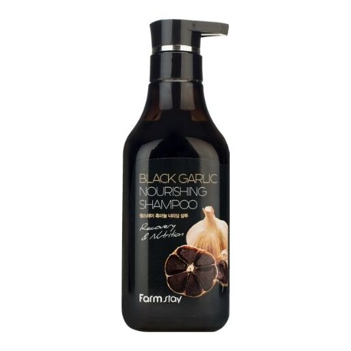 Farmstay Шампунь питательный с экстрактом черного чеснока - Black garlic nourishing shampoo, 530мл