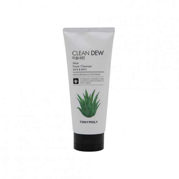 Tony Moly Пенка для умывания с алоэ - Clean dew aloe foam cleanser, 180мл