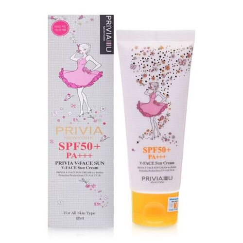 Privia Солнцезащитный крем V-Face Sun Cream SPF50+ PA+++, 60 мл