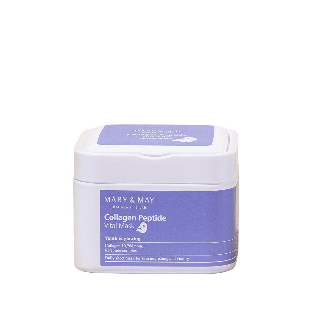 MARY&MAY Набор увлажняющих лифтинг-масок c пептидами Collagen Peptide Vital Mask, 30шт