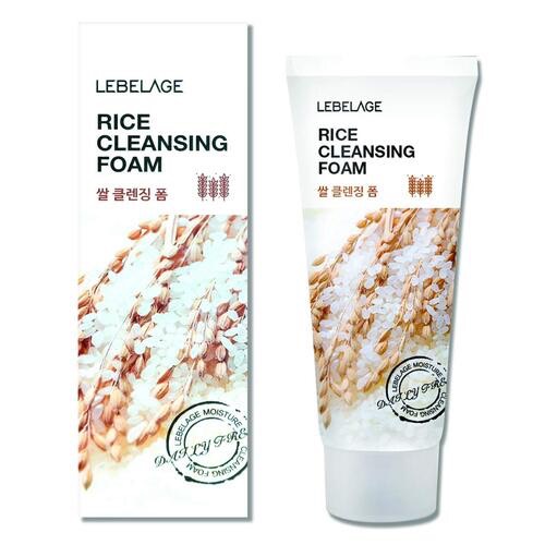 Lebelage Пенка для умывания с экстрактом риса - Rice cleansing foam, 100мл