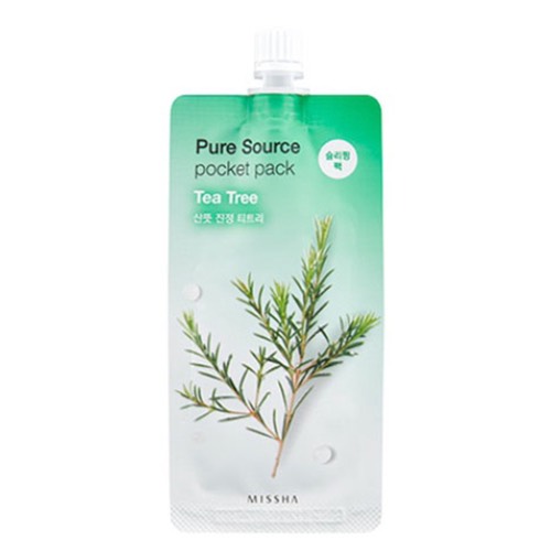 Missha Маска для лица компактная с чайным деревом - Pure source pocket pack tea tree, 10мл