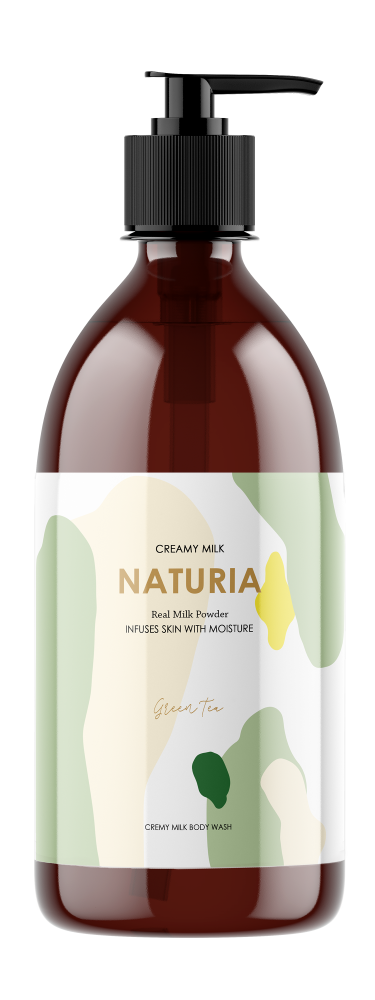 NATURIA Гель для душа ЗЕЛЕНЫЙ ЧАЙ Creamy Milk Body Wash - Green tea, 750 мл