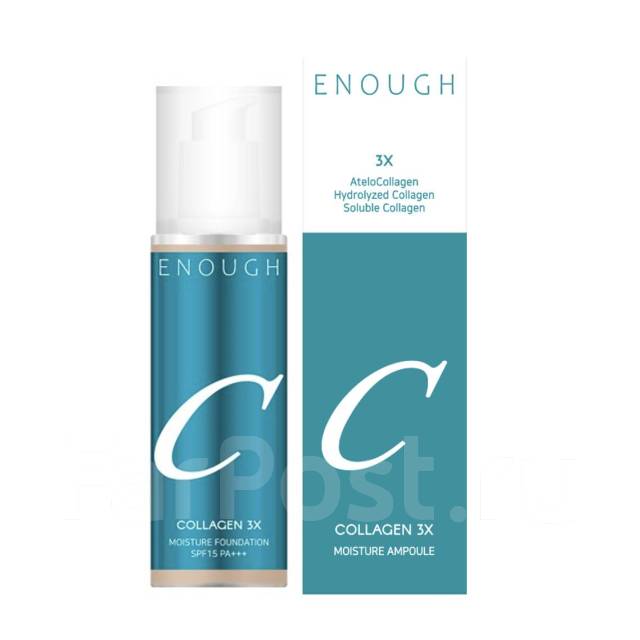 ENOUGH Тональный крем с тройным коллагеном Collagen 3X Moisture Foundation SPF 15, 21 тон
