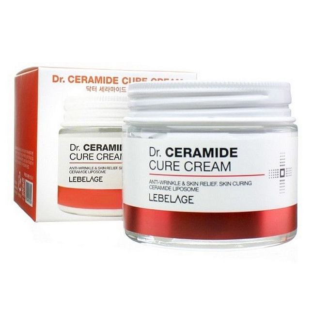 LEBELAGE Крем для лица антивозрастной улучшающий рельеф КЕРАМИДЫ Dr. Ceramide Cure Cream, 70 мл