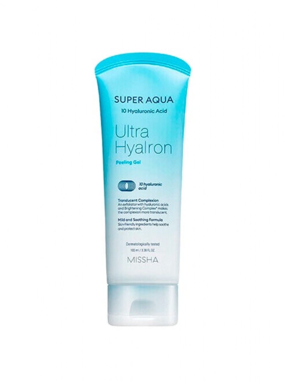 MISSHA Гель-пилинг для лица с гиалуроновой кислотой  Super Aqua Ultra Hyalron Mild Peeling Gel, 100 мл