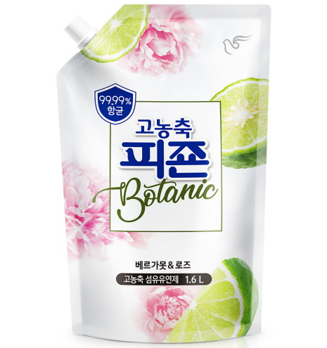 Pigeon Концентрированный кондиционер для белья Bergamot&Rose, 1600 мл (мягкая упаковка)
