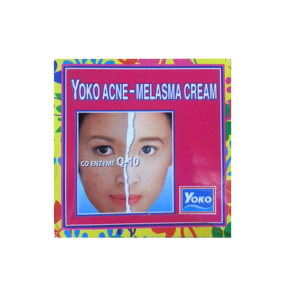 YOKO Крем для лица от пигментации и прыщей с КОЭНЗИМОМ Q10 Yoko face cream for pigmentation and acne with Co Enzyme Q10, 4г