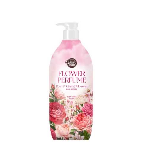 KeraSys Гель для душа  «роза» - Shower mate pink flower, 900мл