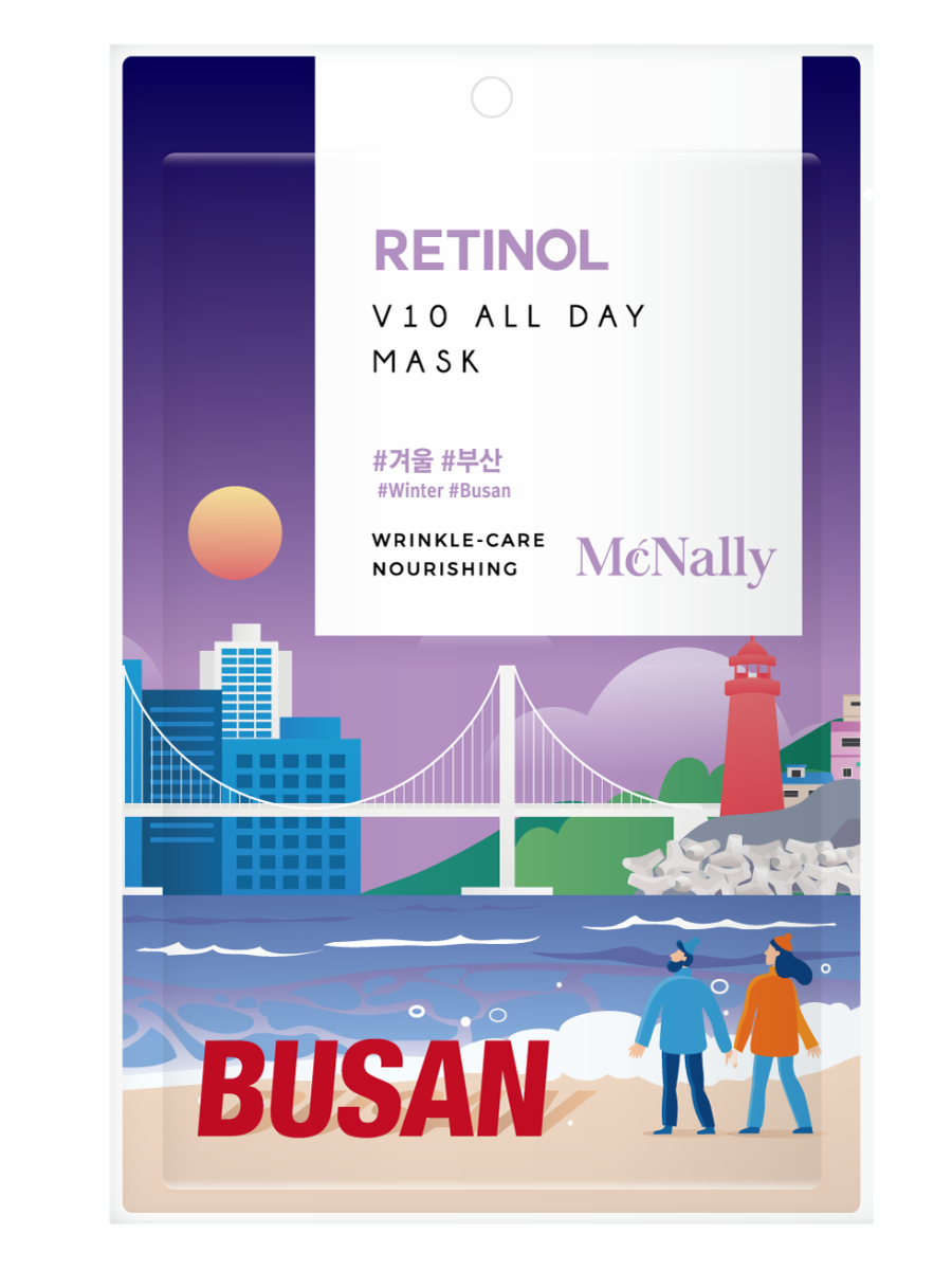 MCNALLY Маска тканевая с ретинолом V10 ALL DAY MASK RETINOL