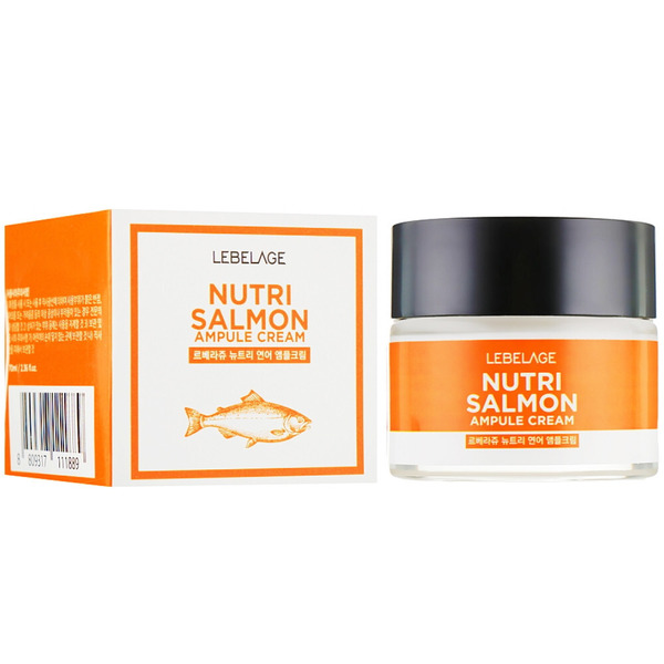 Lebelage Крем для лица ампульный с маслом лосося - Ampule cream nutri salmon, 70мл