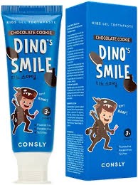 Consly Зубная паста гелевая детская c ксилитом и вкусом пломбира - Dino's smile, 60г
