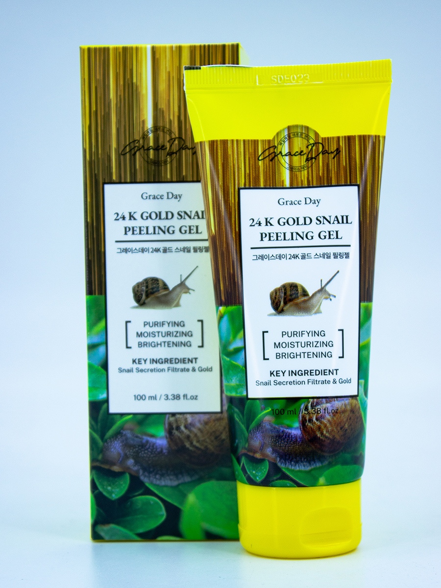 GRACE DAY Пилинг - гель с золотом и муцином улитки 24K GOLD SNAIL PEELING GEL, 100 мл