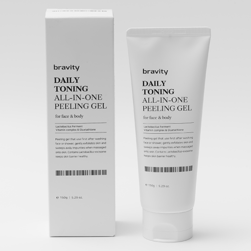 Matrigen Пилинг гель для кожи лица и тела Bravity Daily Toning All In One Peeling Gel, 150 мл