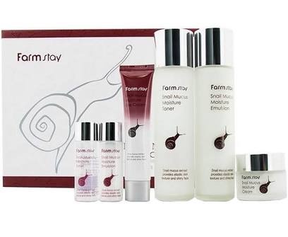 Farmstay Набор с экстрактом улитки Snail Mucus Moisture Skin Care 4 Set