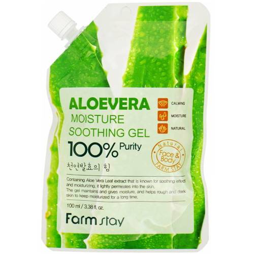 FarmStay Гель увлажняющий смягчающий с экстрактом алоэ - Aloe vera moisture soothing gel, 100мл