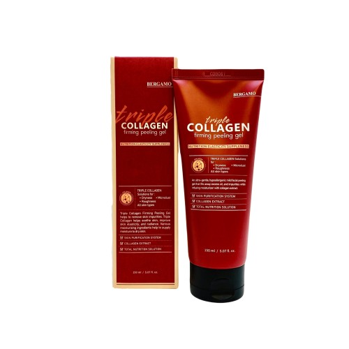 BERGAMO Пилинг гель с тройным коллагеном Triple Collagen firming peeling gel
