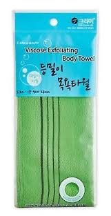 SUNG BO CLEAMY Мочалка для душа Viscose Back Bath Towel, 1 шт (90 см х 28 см)