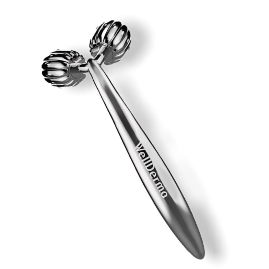 Wellderma Массажер Роликовый для лица Face Lifting Dark Silver Roller