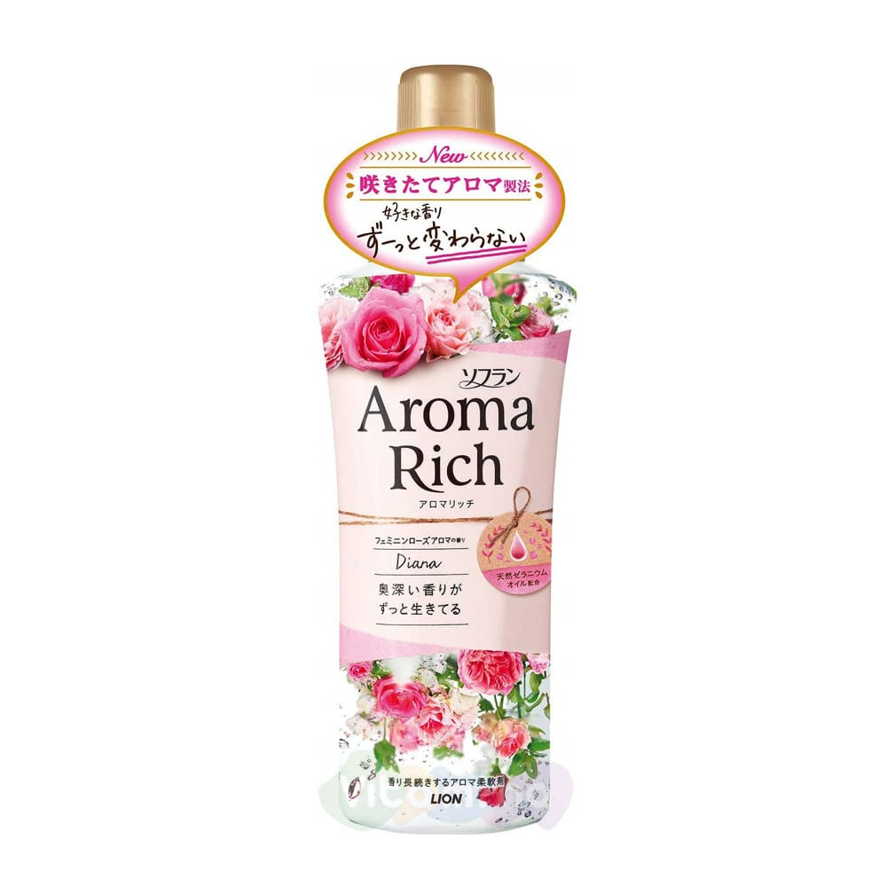 LION Кондиционер для белья AROMA ДИАНА С БОГАТЫМ АРОМАТОМ НАТУР.МАСЕЛ, 520 мл