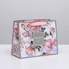 Пакет ламинированный горизонтальный - Present for you, 23*18*10см (MS)