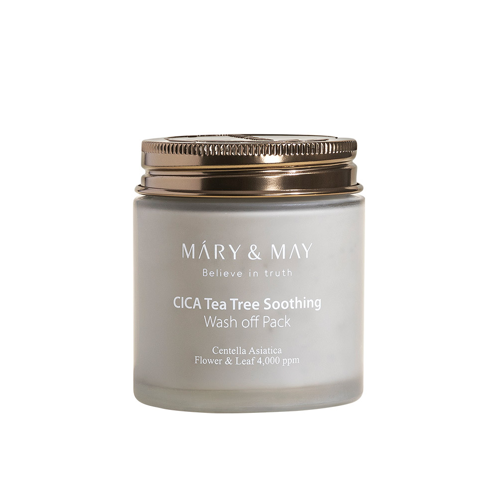 MARY&MAY Маска глиняная для чувствительной кожи Cica TeaTree Soothing Wash off Pack, 125мл