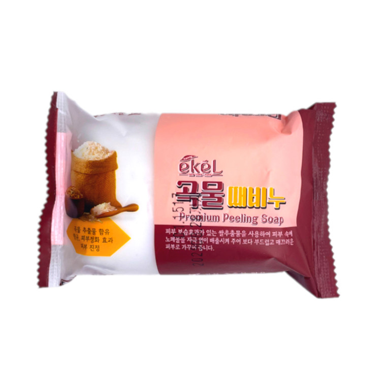 EKEL Мыло с экстрактом зерновых культур Premium Peeling Soap Grain , 150 гр