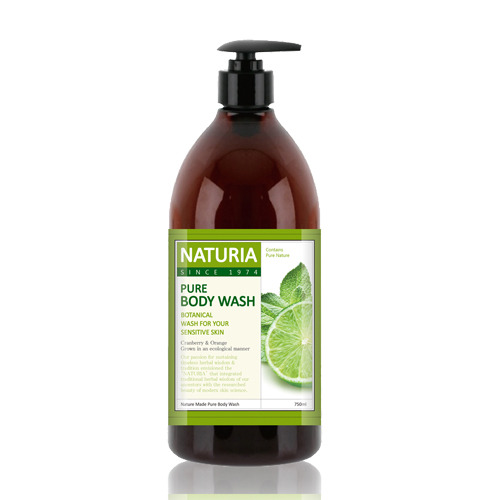 Naturia Гель для душа 750 мл Мята/Лайм Pure Body Wash (Wild Mint & Lime)