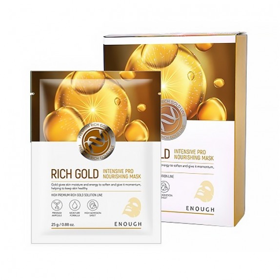 Enough Маска тканевая с 24K золотом - Premium rich gold intensive pro nourishing mask, 25мл