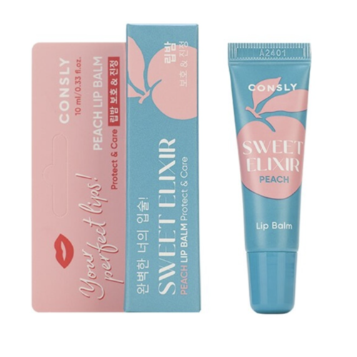 Consly Бальзам для губ с экстрактом персика - Sweet elixir peach lip balm, 10мл