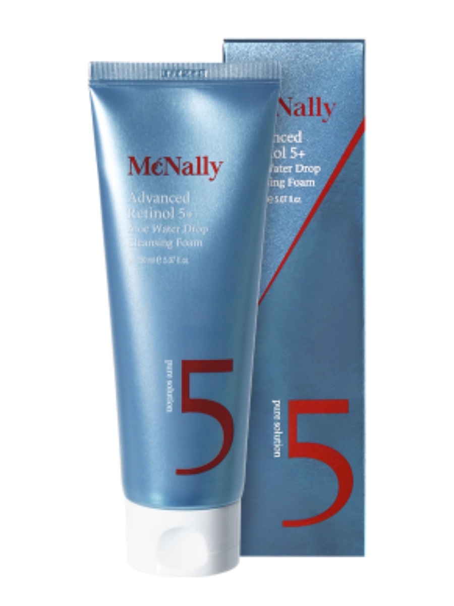 MCNALLY Пенка для умывания с ретинолом ADVANCED RETINOL 5+ALOE WATER DROP CLEANSING FOAM, 150мл