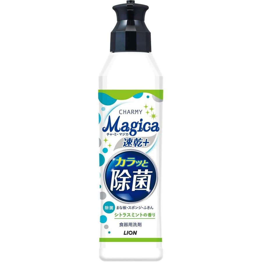 LION Средство для мытья посуды концентрированное АРОМАТ МЯТЫ И ЦИТРУСА Charmy Magica+, 220 мл