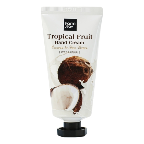 Farmstay Питательный крем для рук с маслом ши с кокосом Tropical Fruit Hand Cream