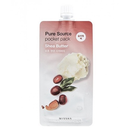 Missha Маска для лица компактная с маслом ши - Pure source pocket pack shea butter, 10мл