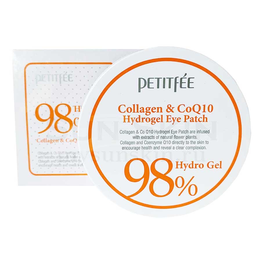 PETITFEE Гидрогелевые патчи для глаз коллаген и коэнзим Q10 Collagen&CoQ10 Hydrogel Eye Patch, 60шт