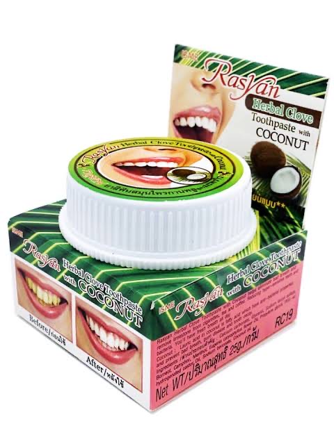 RASYAN Зубная паста с кокосом Herbal Clove Toothpaste Coconut, 25 мл