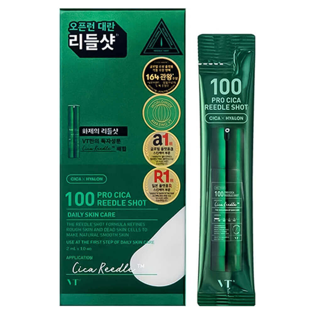 VT Cosmetics Бустер-сыворотка с микроиглами для чувствительной кожи Pro Cica Reedle Shot 100 Stick Pouch, 2 мл