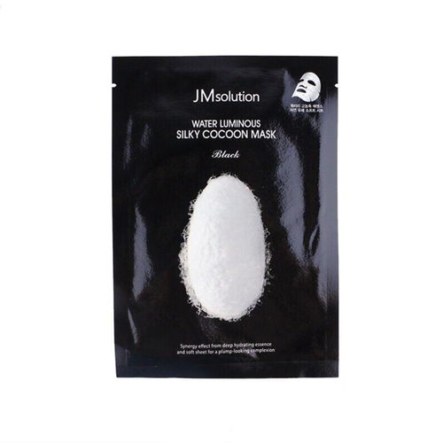 JMsolution Маска тканевая для лица с протеинами шелка - Water luminous silky cocoon mask black, 30мл