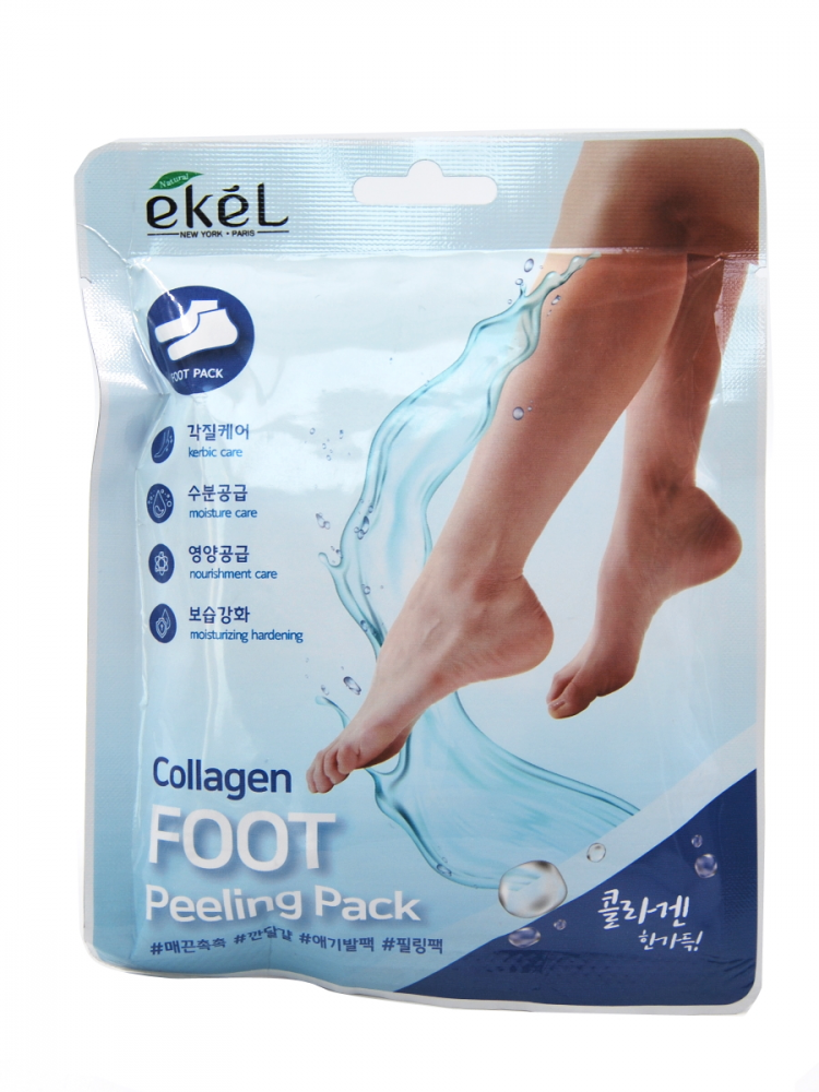 Ekel Пилинг носочки с коллагеном Collagen foot peeling pack