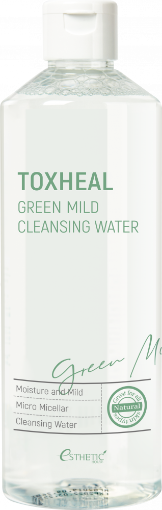 ESTHETIC HOUSE Жидкость для снятия макияжа TOXHEAL Green Mild Cleansing Water, 530 мл