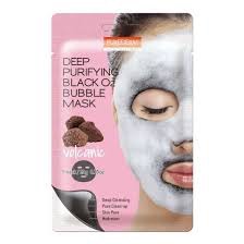 Purederm Пузырьковая маска с вулканическим пеплом Deep purifying black O2 BubbleMaskVolcanic