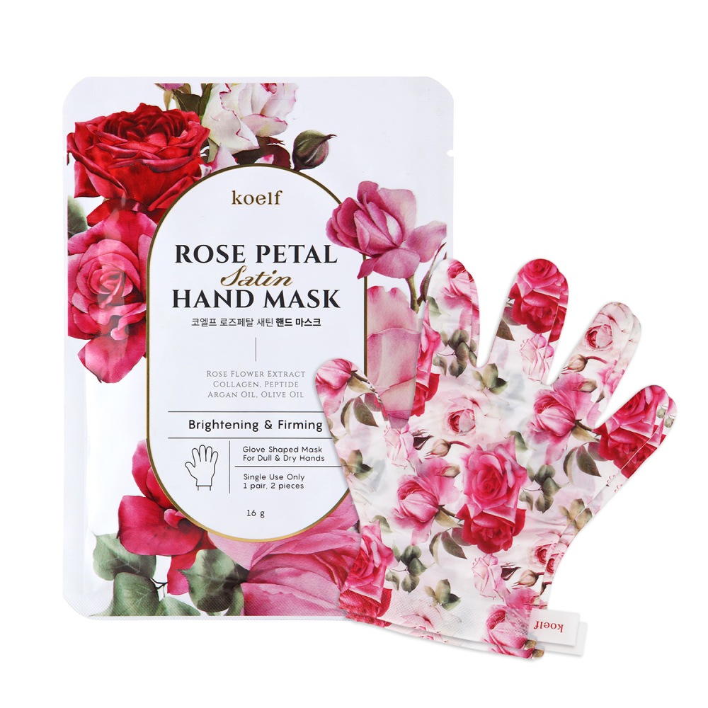 KOELF Маски-перчатки для рук РОЗА Rose Petal Satin Hand Mask