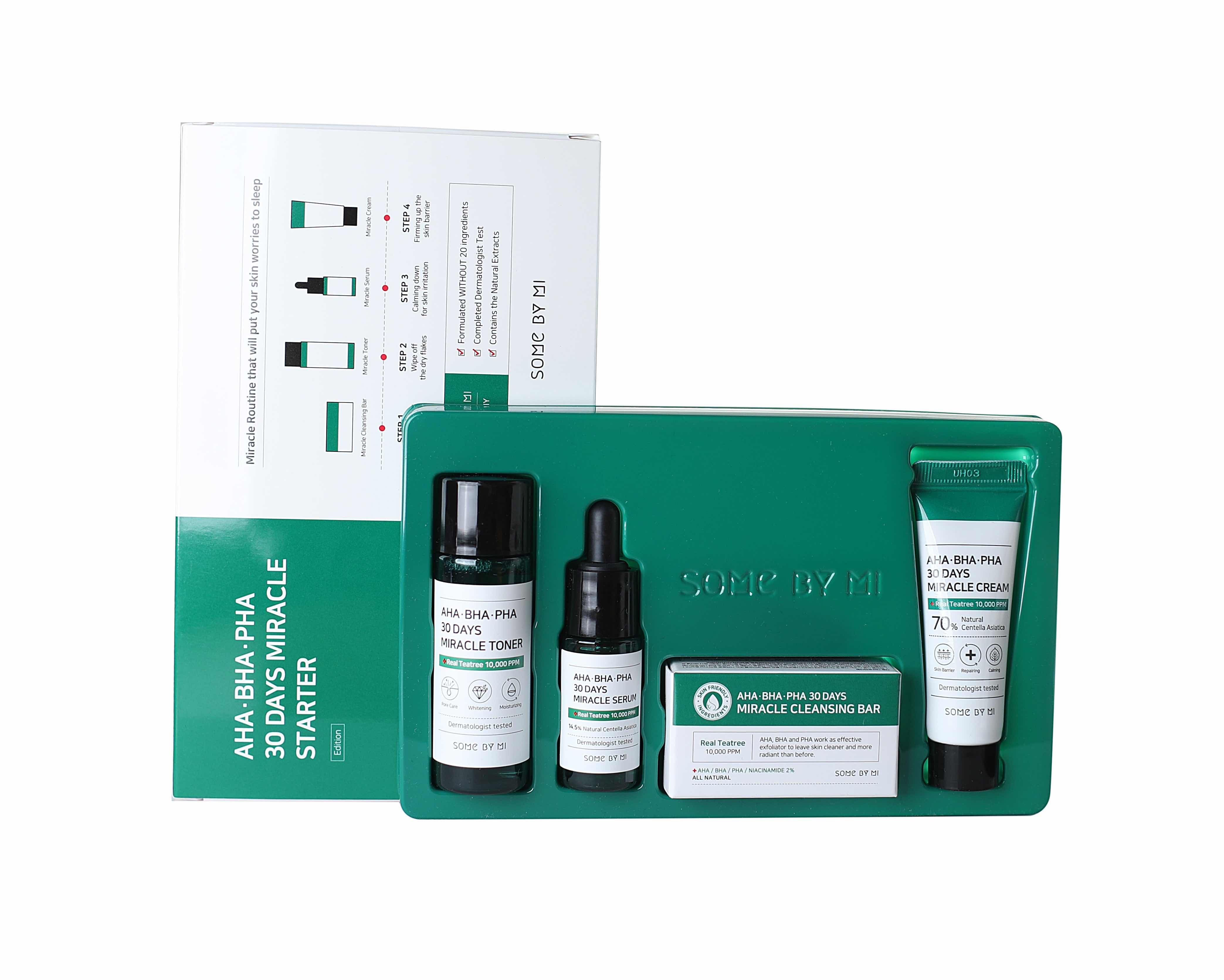 Some By Mi Набор для проблемной кожи с кислотами AHA BHA PHA 30 Days Miracle Starter